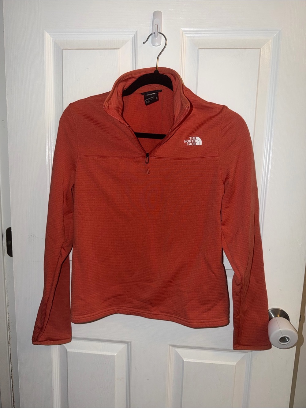 The North Face Women's Rust Orange Half-Zip Fleece Pullover
